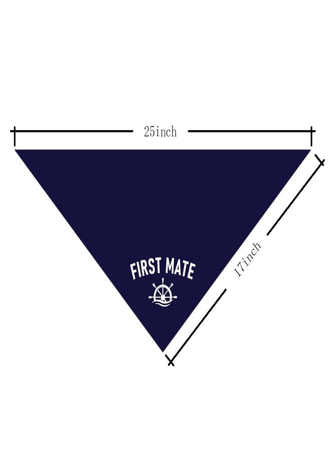 ZPPRJF First Mate Dog Bandana, Dark Blue Dog Bandana, Summer Bandanas for Dogs, Dog Boat, Funny Dog Bandana, Dog Bandana for Small Medium Large Dogs, Dog Triangle Scarf, Dog Boat Accessories (D15) - Image 4